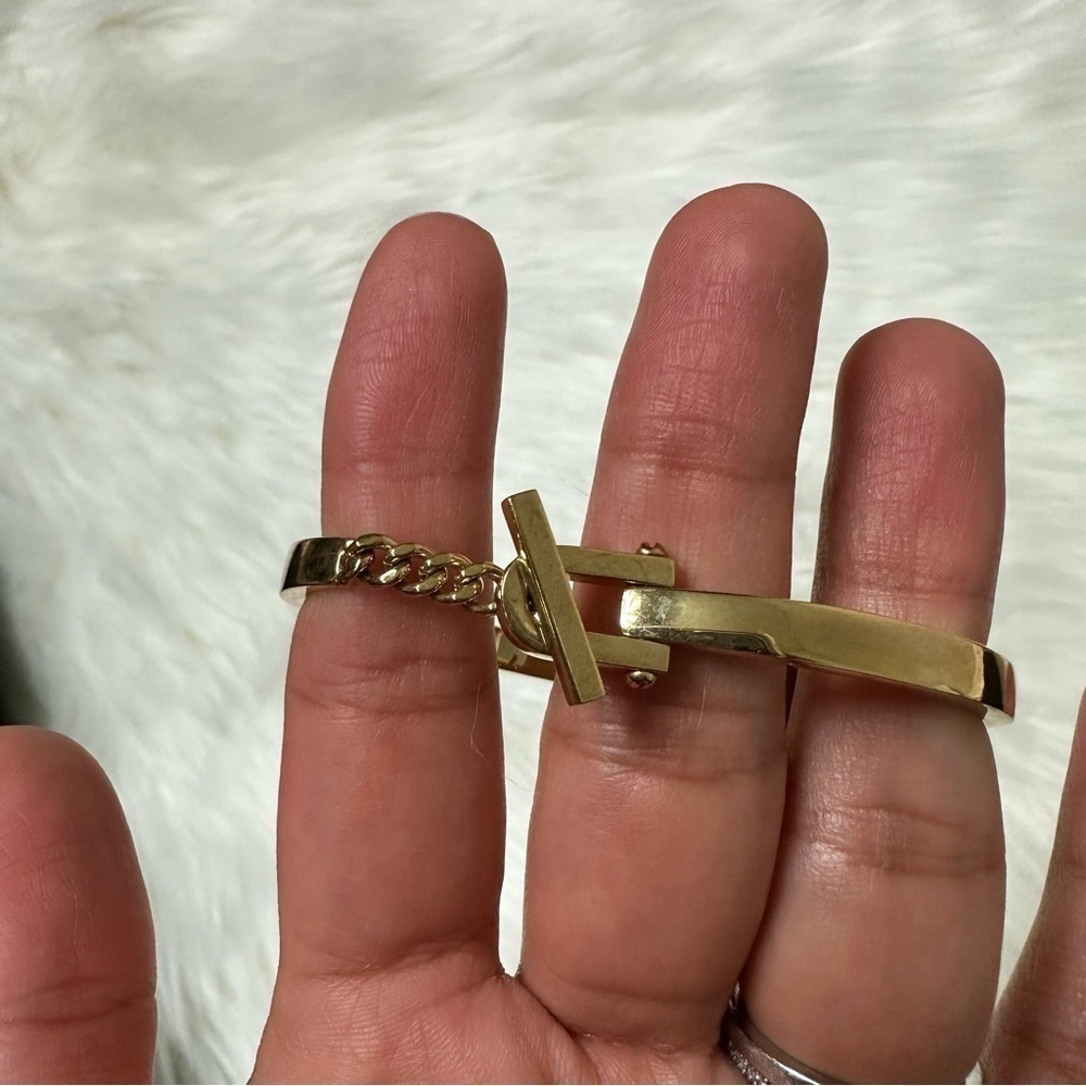 NWOT Henri Bendel Brown Stone Gold Bracelet - Picture 4 of 5